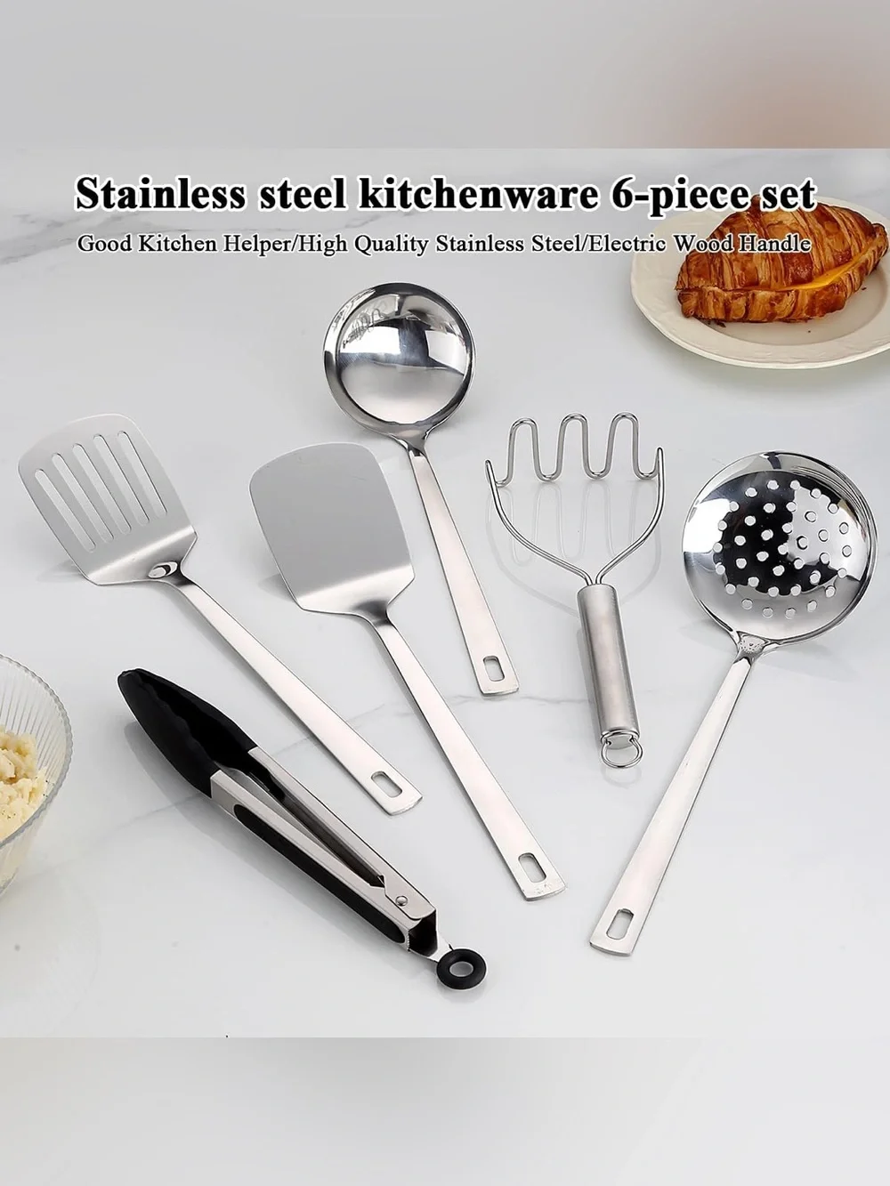 Stainless Steel Kitchen Utensils Set 6 Pieces